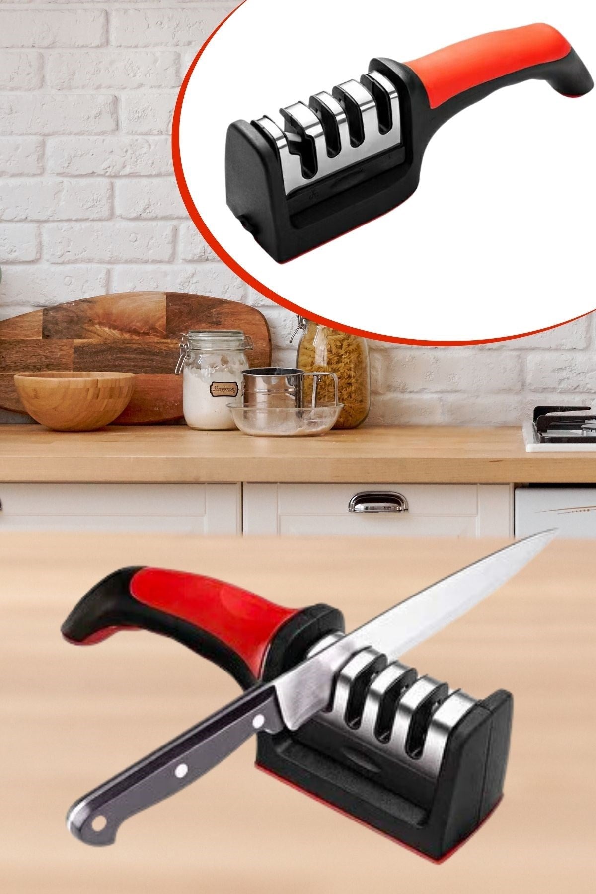 ANKAVERSE®  4 Aşamaları Kaymaz Taban Hızlı Bıçak Makas Bileme Aracı