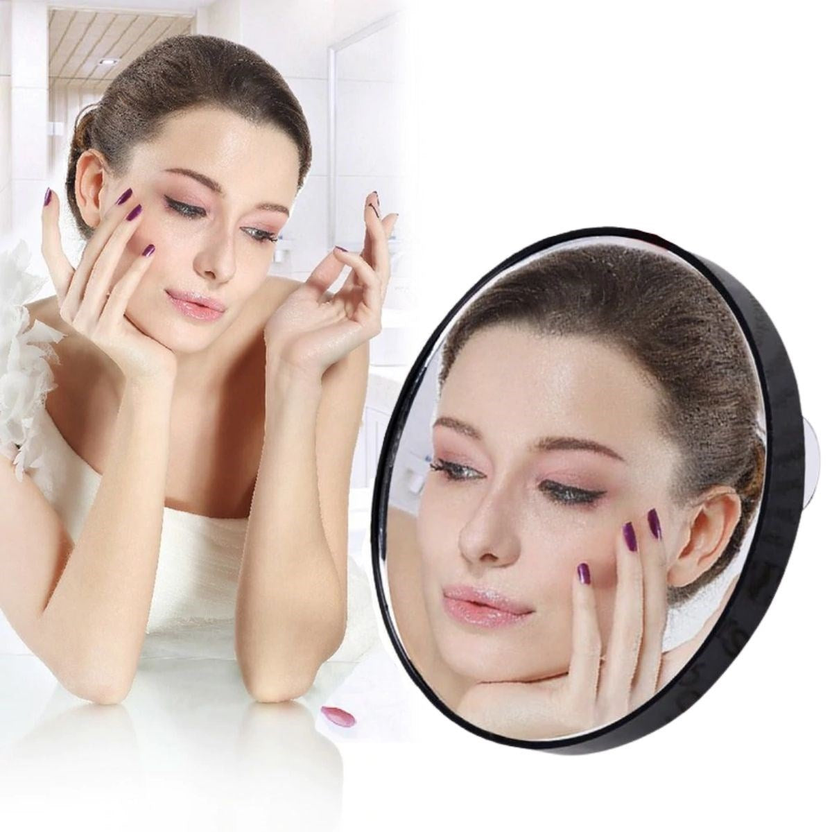 ANKAVERSE® 10x Büyüteçli Vantuzlu Pratik Kullanışlı Makyaj Lens Traş Aynası