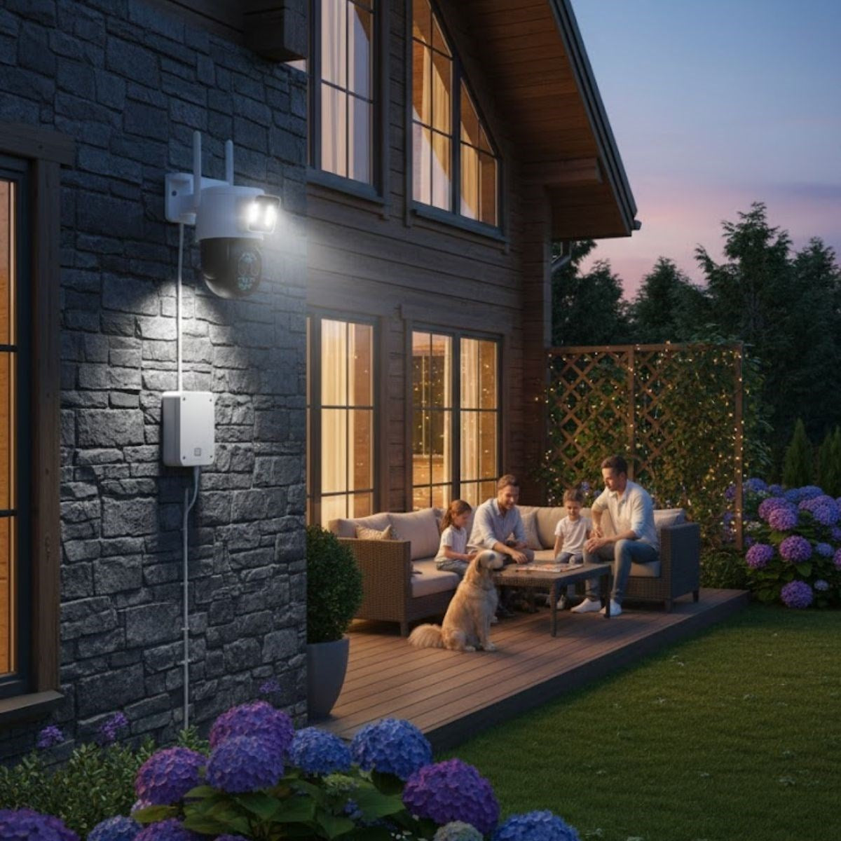 ANKAVERSE® 3 Kameralı Kablolu Akıllı Güvenlik Kamerası – 360° PTZ Hareketli, Çift Antenli, WiFi IP, Gece Görüşlü Dış Mekan Kamera