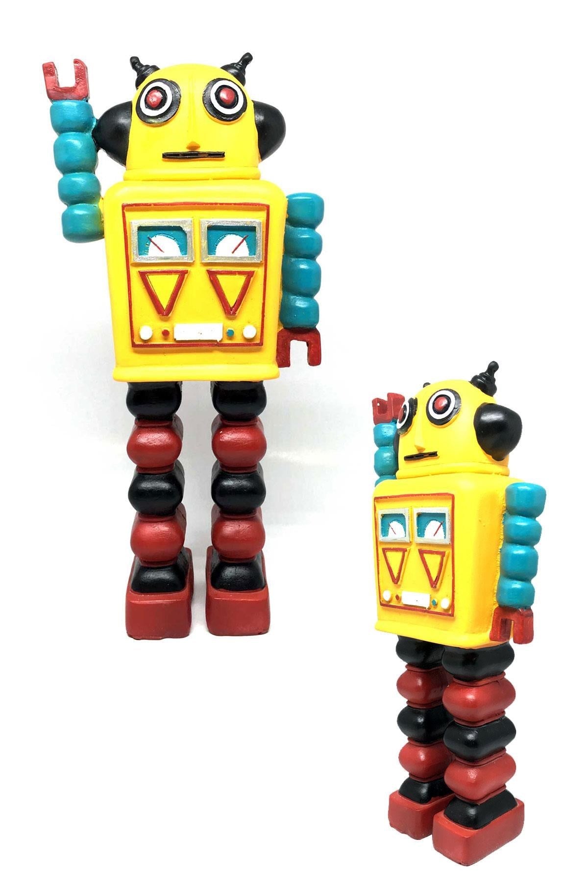 ® Decotown Sevimli Nostaljik Uzaylı Robot Biblo