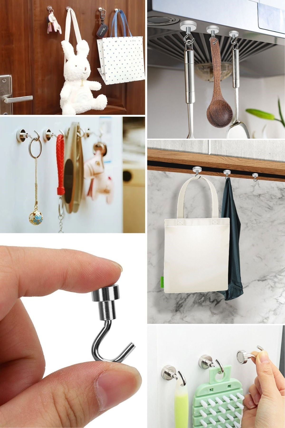 ANKAVERSE® Güçlü Manyetik Çok Amaçlı Askı Seti (2'li) - Mutfak ve Banyo İçin