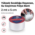 ANKAVERSE® Yüksek Isı Dayanıklı Su Geçirmez Onarım Bandı - 2m x 5cm