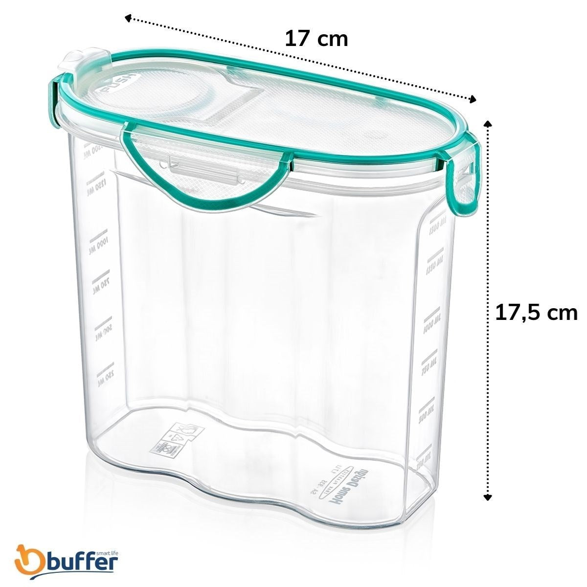 ANKAVERSE® 1.2L Kilitli Erzak Saklama Kabı
