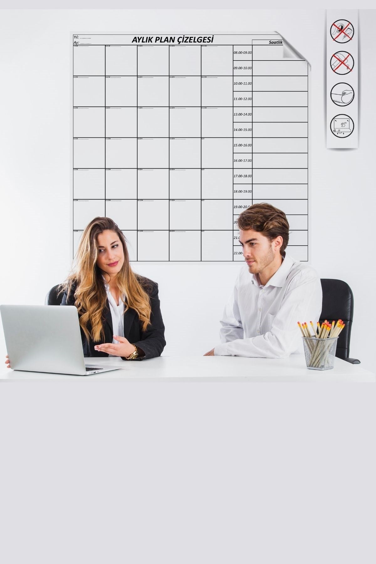 ANKAVERSE® Manyetik Aylık Planlayıcı Duvar Takvimi