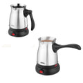 ÇELİK ELEKTRİKLİ CEZVE TÜRK KAHVE MAKİNESİ - 6FİNCAN=500ML 360 DERECE KABLOSUZ KULLANIM 600W SCM-2992 (5286)