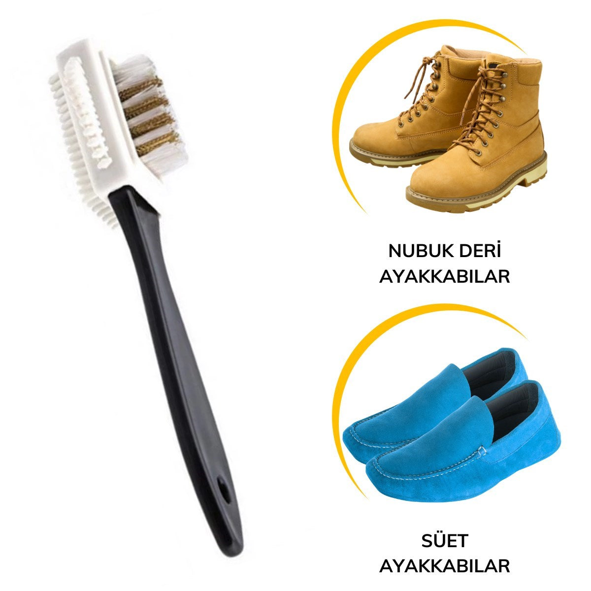 ANKAVERSE® Çift Taraflı Süet ve Nubuk Ayakkabı Bakım Fırçası