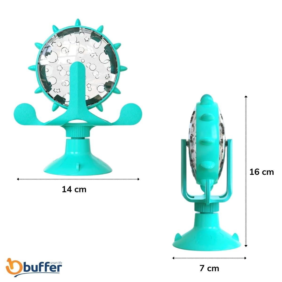 ANKAVERSE® Vantuzlu İnteraktif Dönen Kedi Oyuncağı