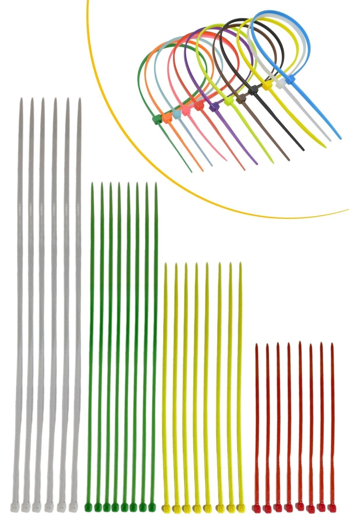 ANKAVERSE® 30 Parça Plastik Kablo Kelepçe Seti Kablo Düzenleyici Bağlama Bantları