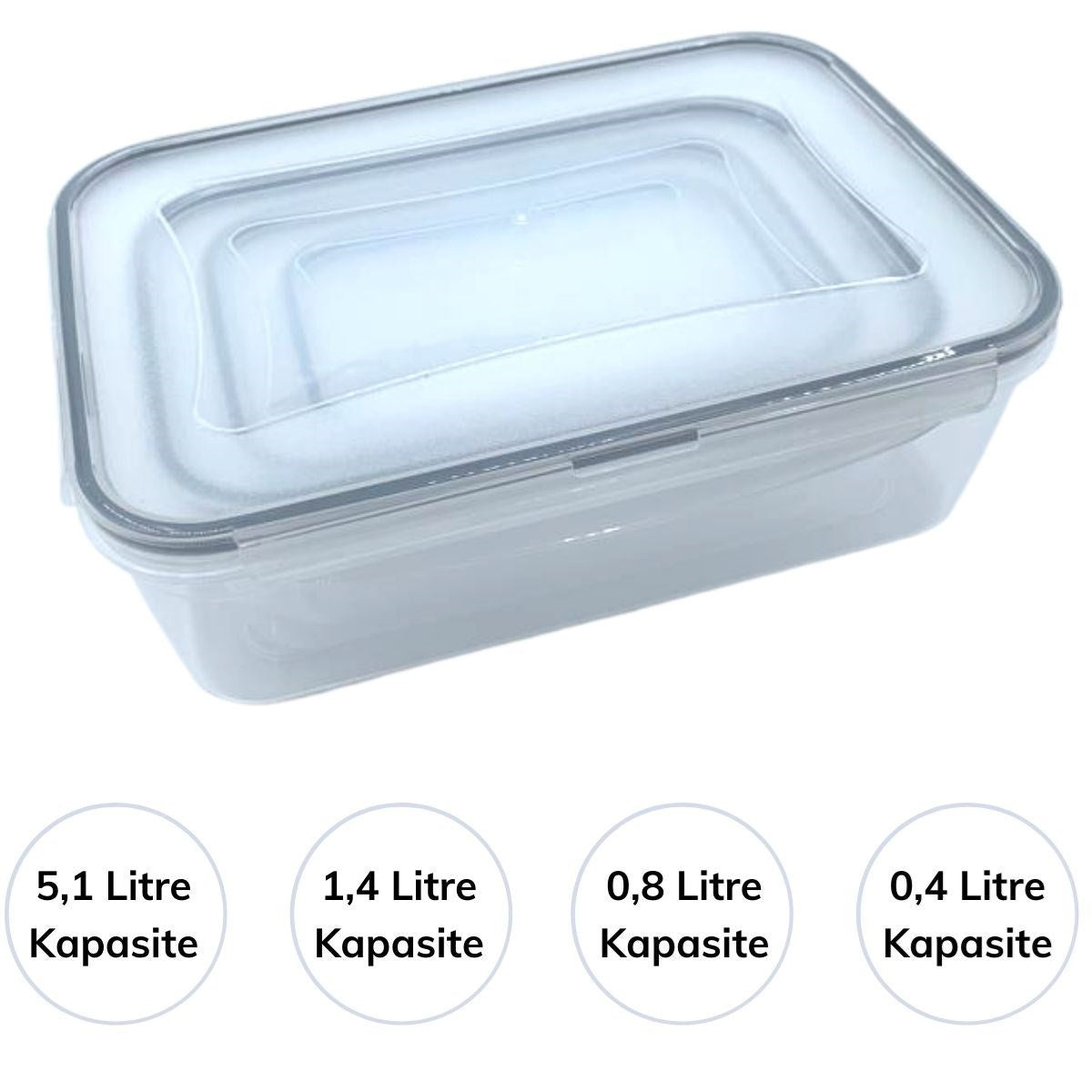 ANKAVERSE® 4'lü Sızdırmaz Kilitli Saklama Kabı Seti