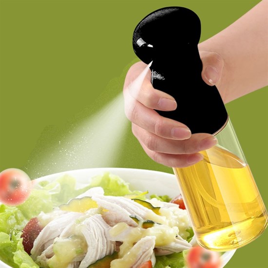 Çok Amaçlı Cam Şişe Püskürtmeli Dağıtıcı Yağdanlık Limonluk Sirke Sosluk Spreyi Siyah (5286)