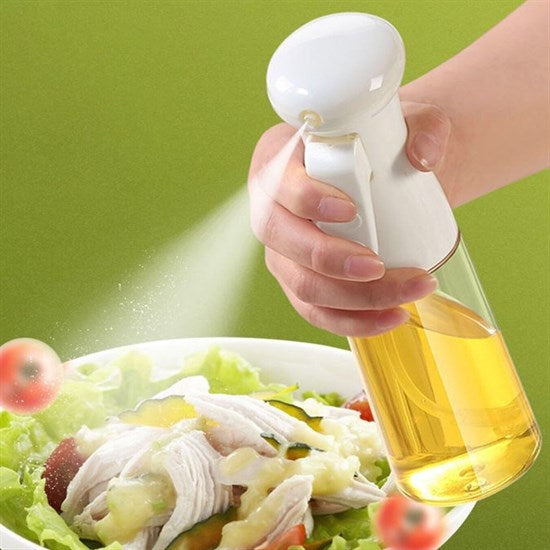 Çok Amaçlı Cam Şişe Püskürtmeli Dağıtıcı Yağdanlık Limonluk Sirke Sosluk Spreyi Beyaz (5286)