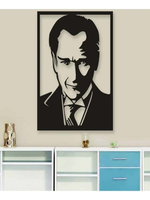 Atatürk Silüet Ahşap Duvar Tablosu