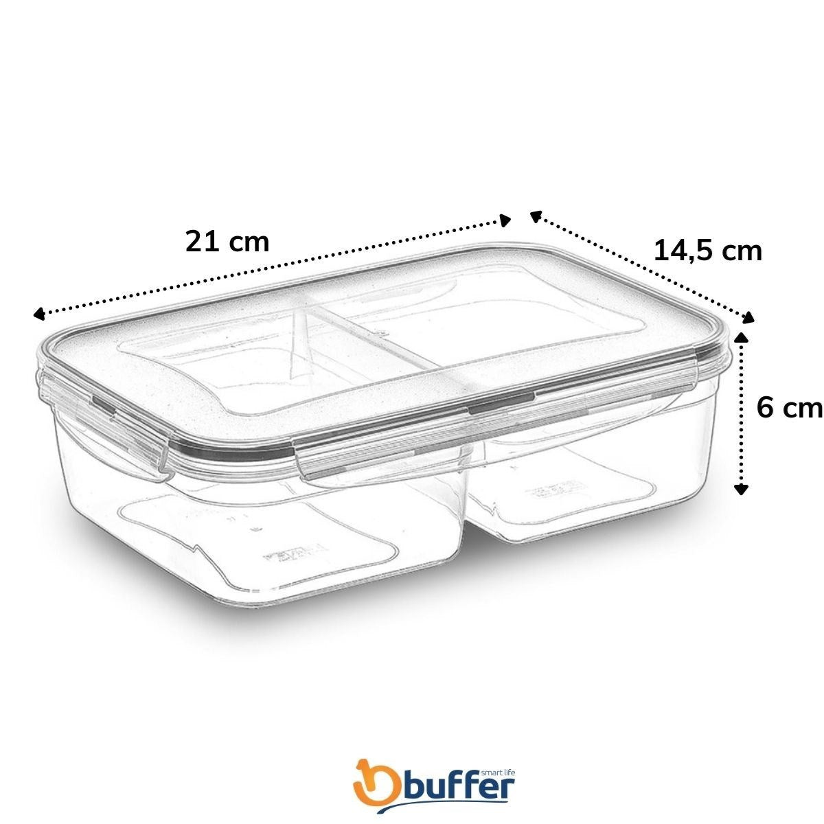 ANKAVERSE® 2 Bölmeli Sızdırmaz Saklama Kabı - 1 Litre