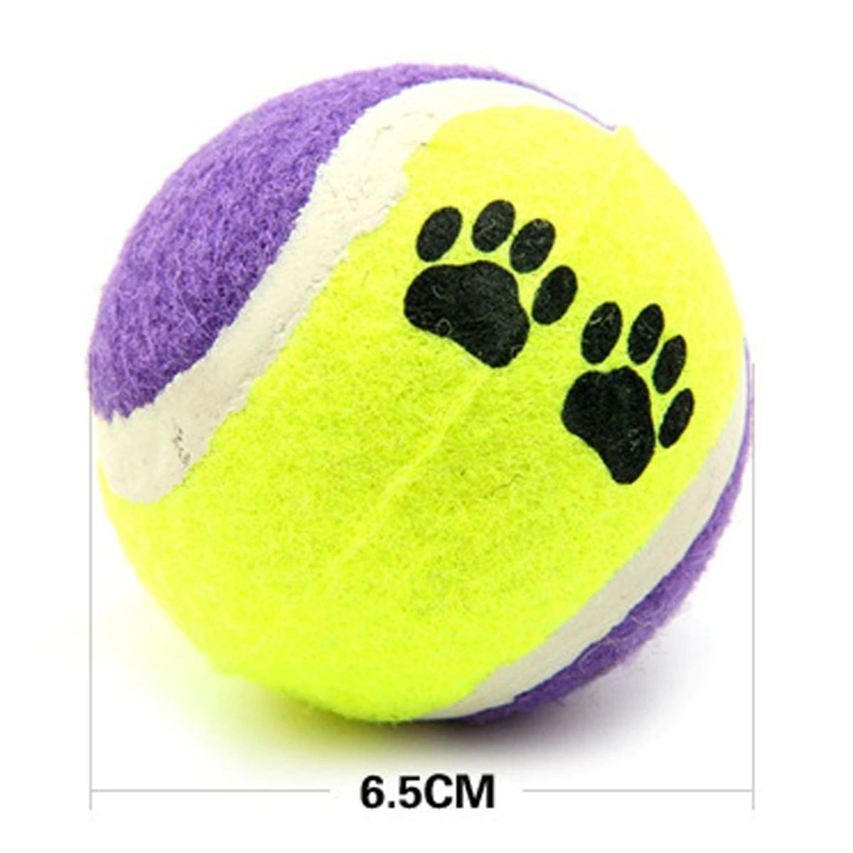 ANKAVERSE®  3lü Renkli Desenli Tenis Topu Kedi Köpek Oyuncağı