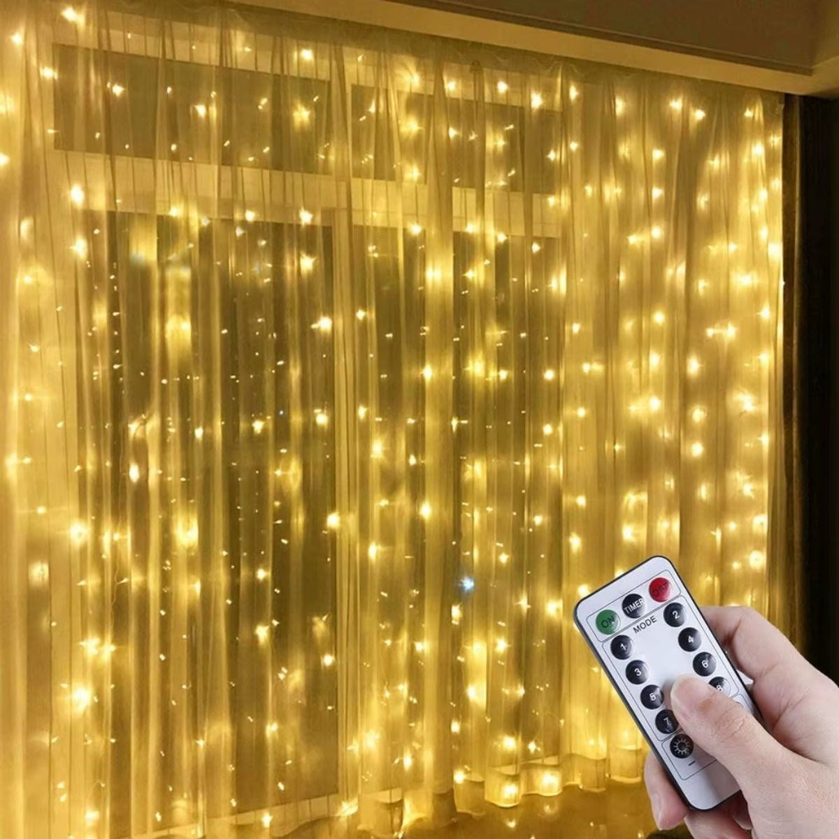 ANKAVERSE® 3x3m Uzaktan Kumandalı Peri LED Perde Işığı