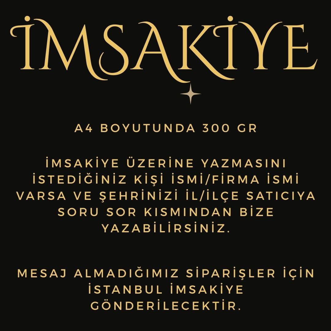 Ramazan İmsakiyesi - 300 Gr - A4 Boyut Kişiye Özel İsimli & Logolu 1 Adet Gökyüzü