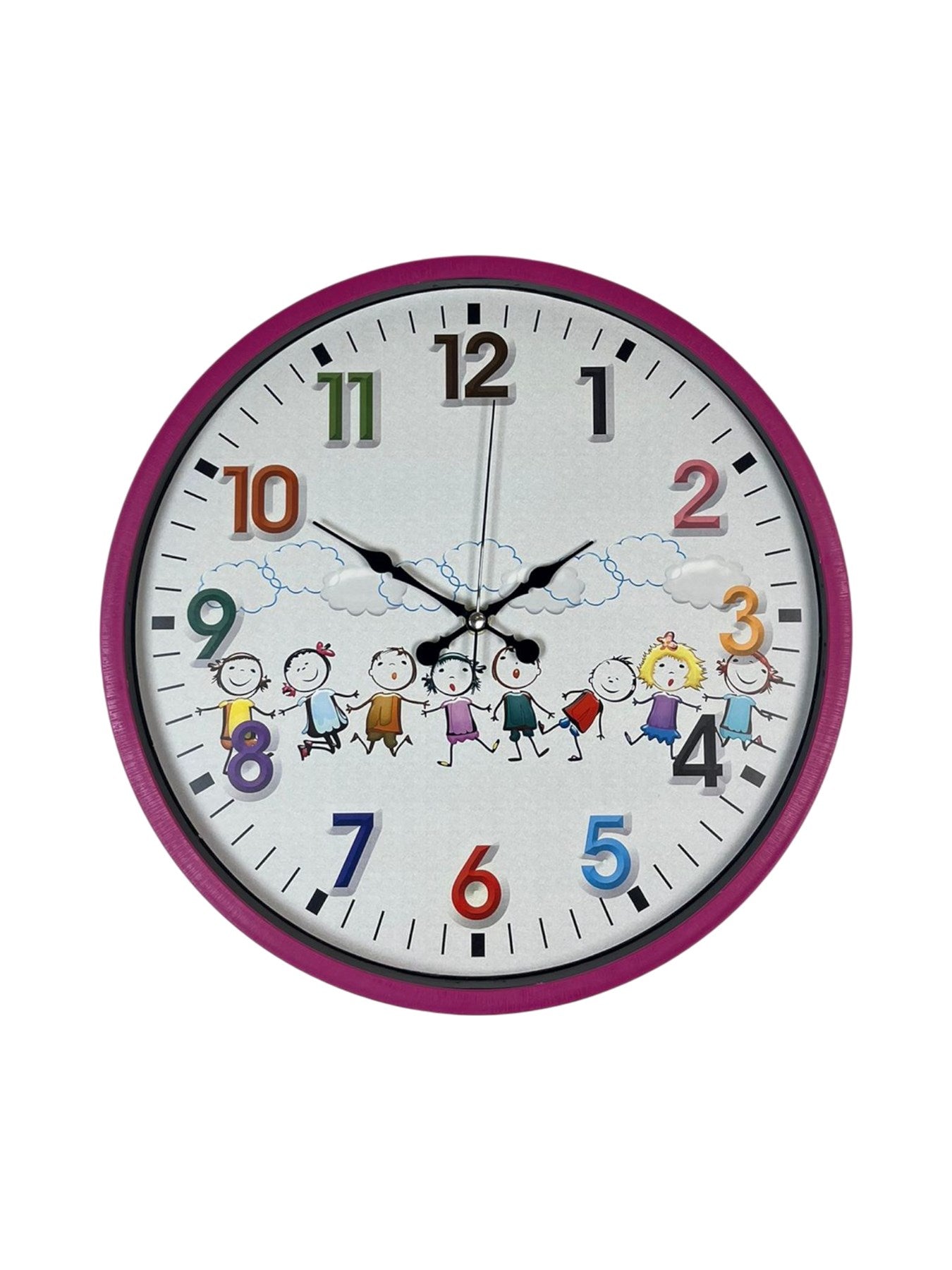 36 Cm Pembe Çocuk Odası Duvar Saati