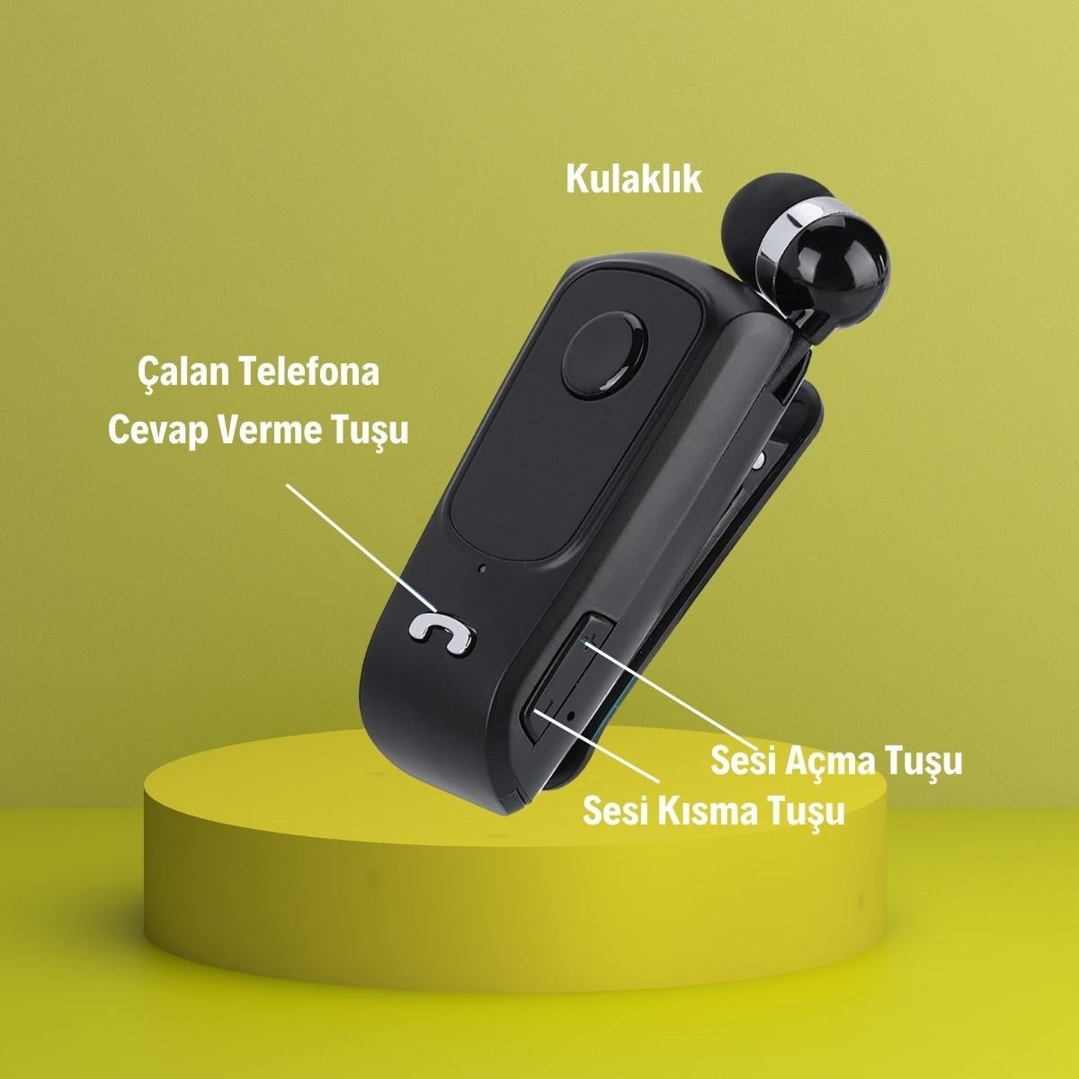 ANKAVERSE® Telefon Bağlantılı Makaralı Kulaklıklı Bluetooth Kulaklık