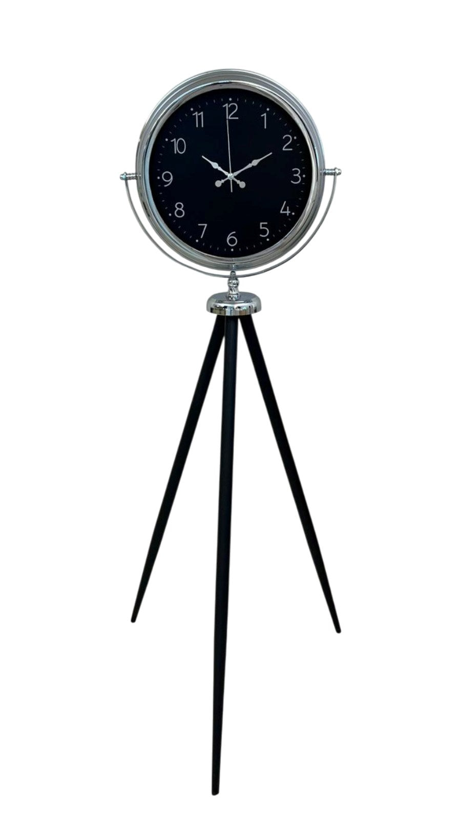 Krom Zarif Tripod Ayaklı Saat