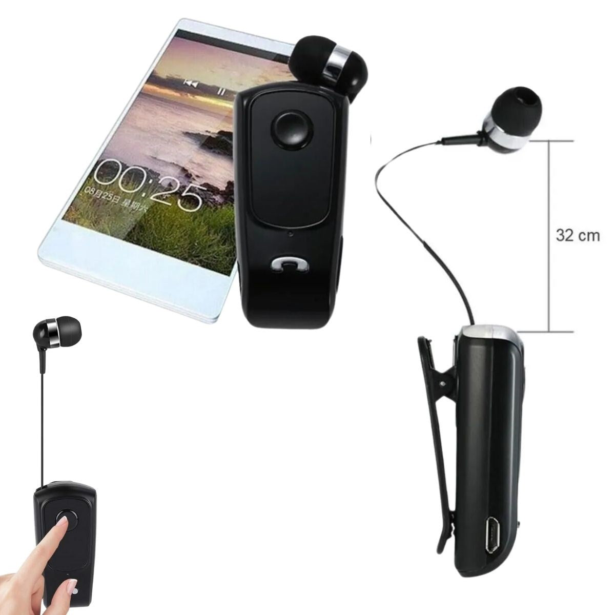 ANKAVERSE® Telefon Bağlantılı Makaralı Kulaklıklı Bluetooth Kulaklık