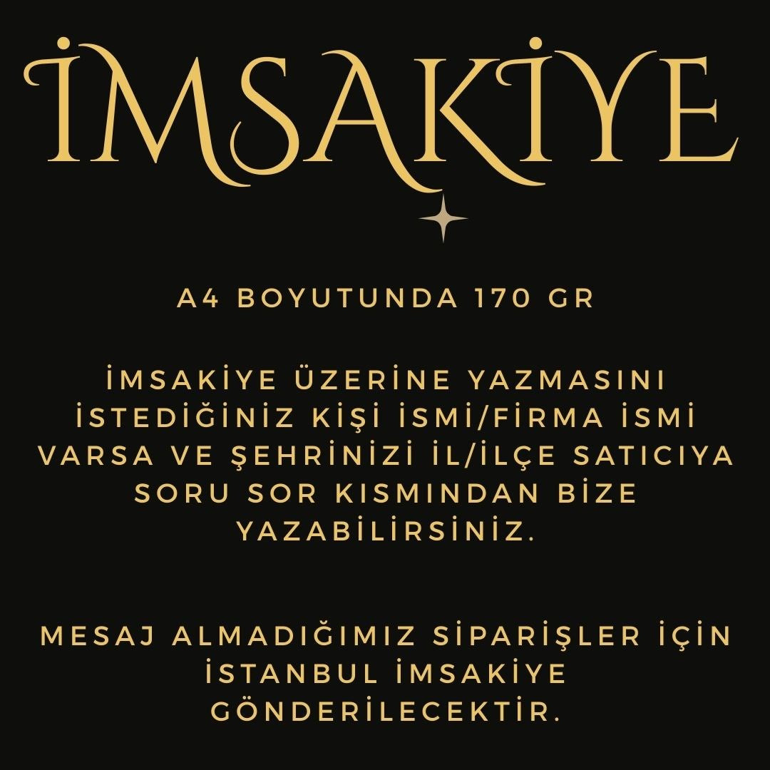 Ramazan İmsakiyesi - 170 Gr - A4 Boyut Kişiye Özel İsimli & Logolu 100 Adet Gökyüzü