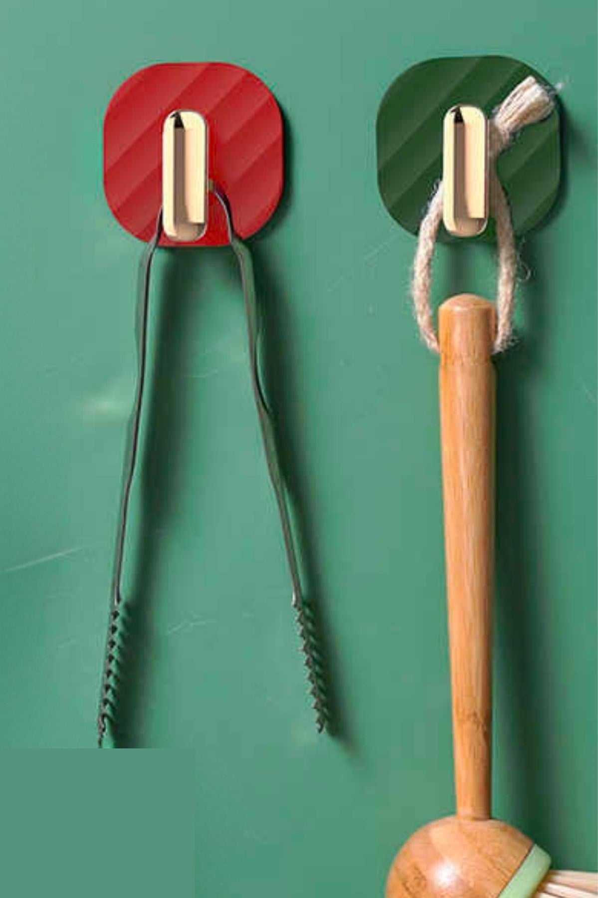 ANKAVERSE® Retro Yeşil Yapışkanlı Dolap Kulpları (2'li Set)