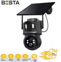 3 MP + 3MP CİFT KAMERALI WİFİ SOLAR KABLOSUZ GÜVENLİK KAMERASI BS-2091