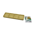 DİKDÖRTGEN 4 BÖLMELİ AHŞAP BAMBU SERVİS SUNUM TEPSİ - TAHTASI MİNİ TEPSİ 33 X 10 X 1.4CM (5286)