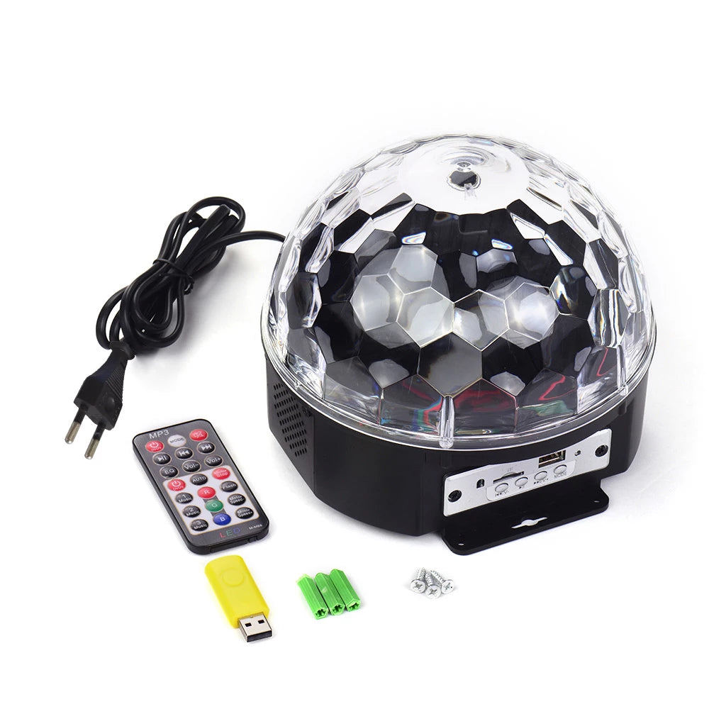 Disko Topu Bluetooth Kumandalı Led Kristal (5286)