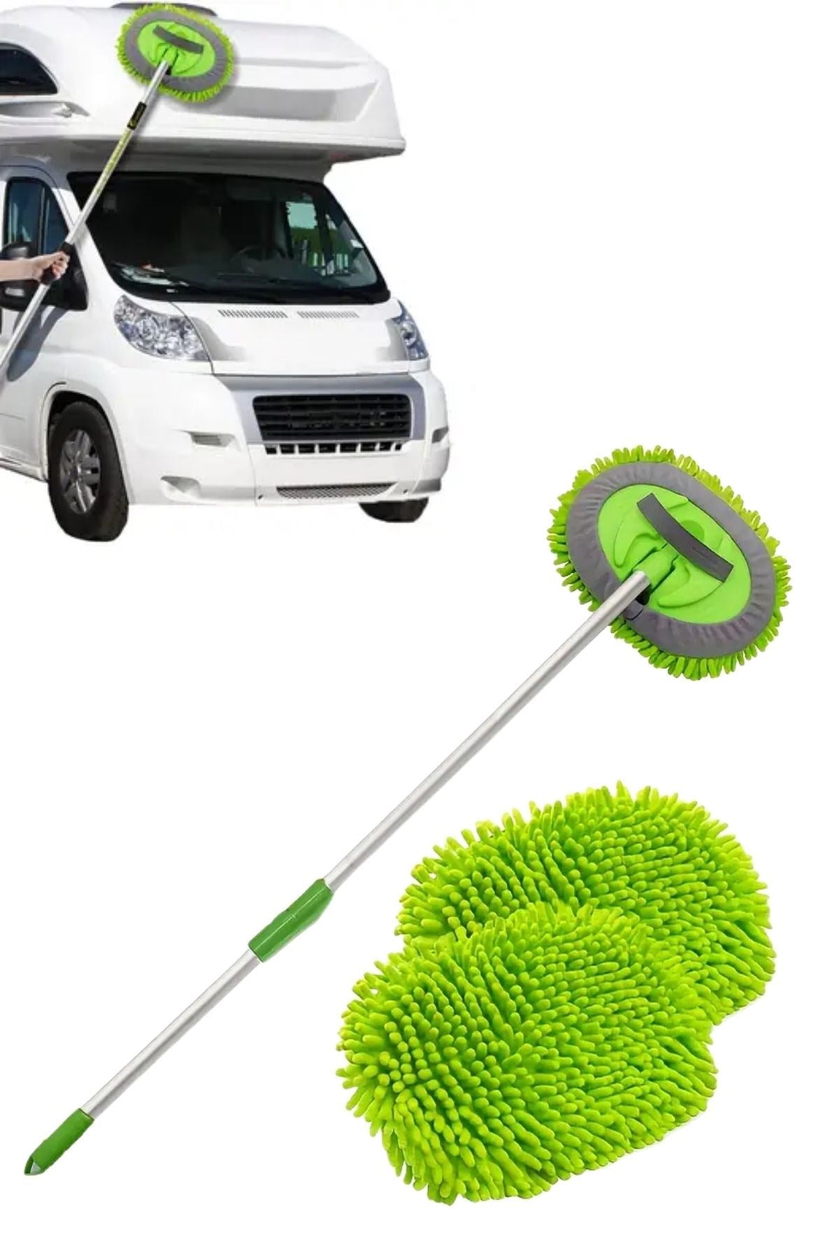 ANKAVERSE® Yedek Mikrofiber Bezli Oto Yıkama Mop Seti