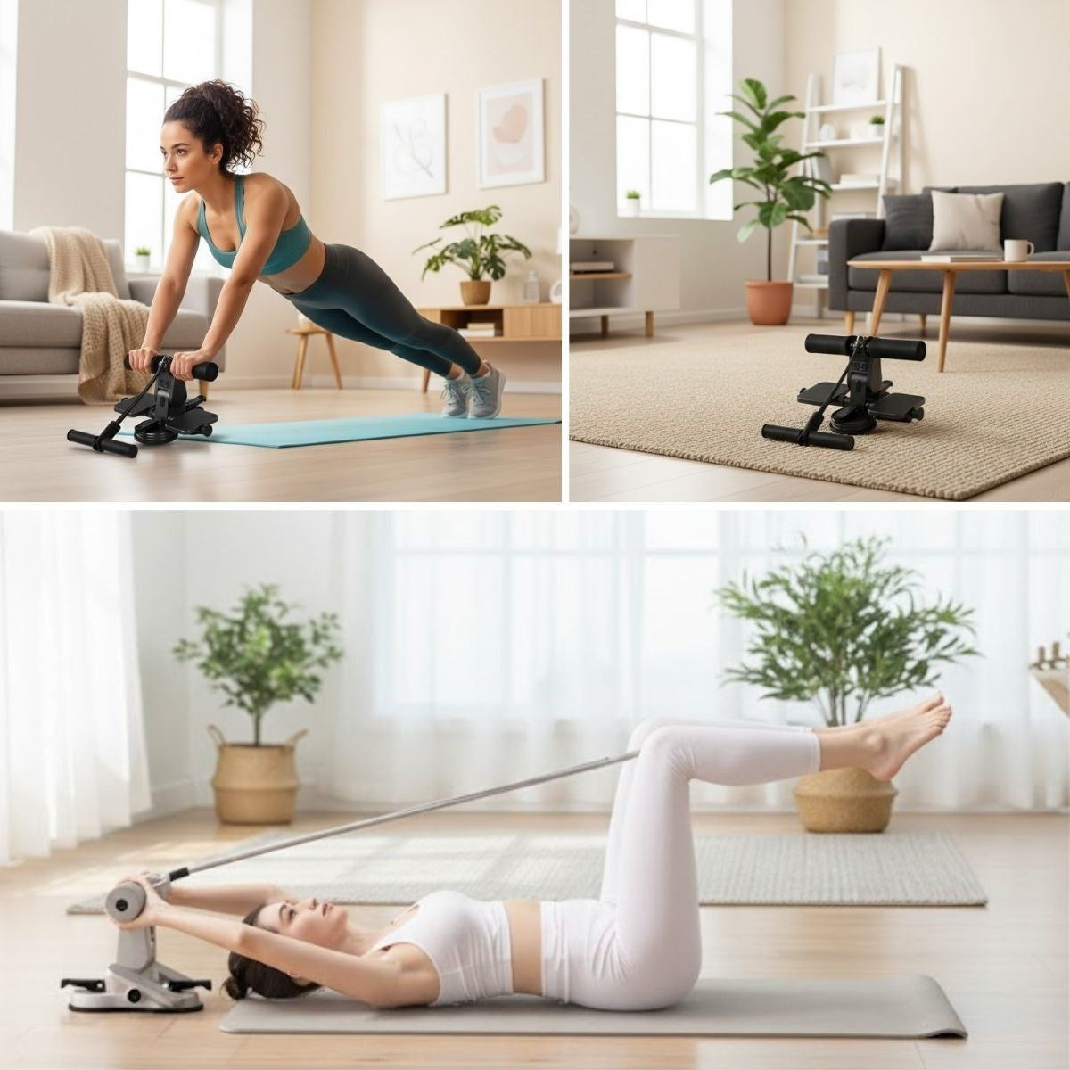 ANKAVERSE® 4 Direnç Bantlı Mekik Çekme Spor Aleti – Karın, Kol ve Tüm Vücut İçin Evde Egzersiz Aleti