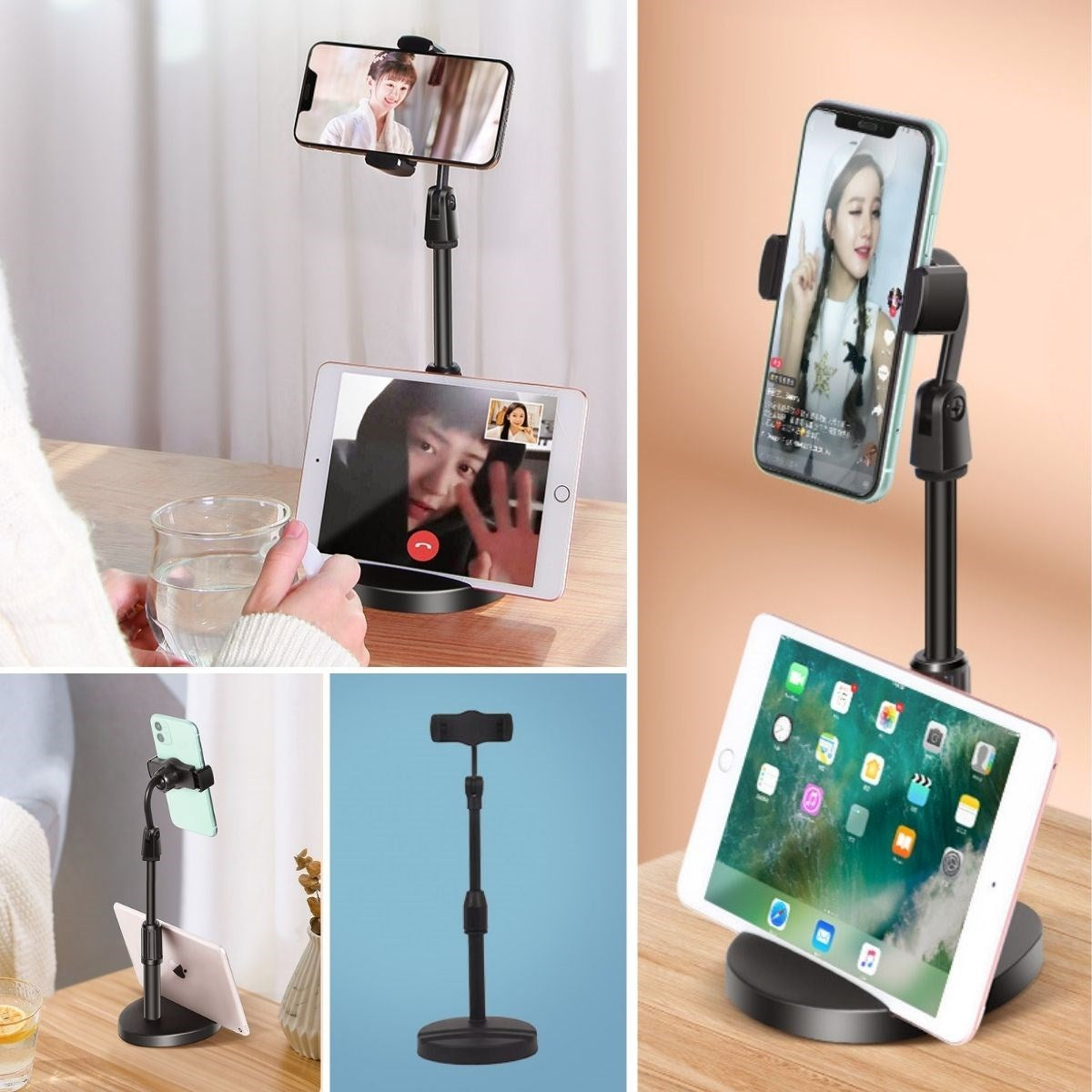ANKAVERSE® Siyah Masaüstü Tablet ve Telefon Standı