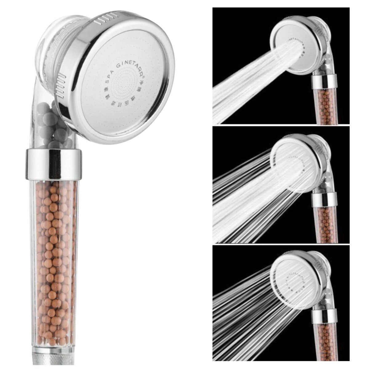 ANKAVERSE® %50 Su Tasarruflu ve Arıtmalı Doğal Taşlı Banyo El Duş Başlığı