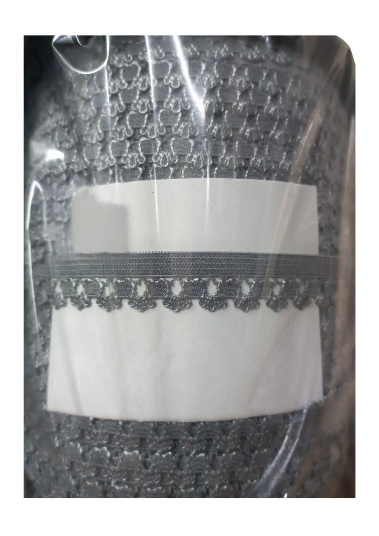 Çamaşır Lastiği Dantelli 1 cm 75 Metre 1 Top Gri
