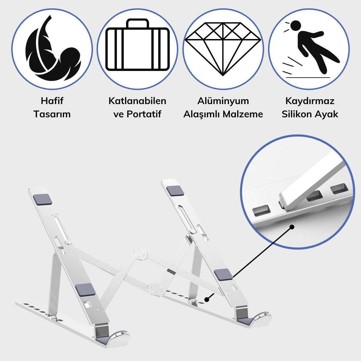 ANKAVERSE® Katlanabilir Ayarlanabilir Laptop Yükseltici