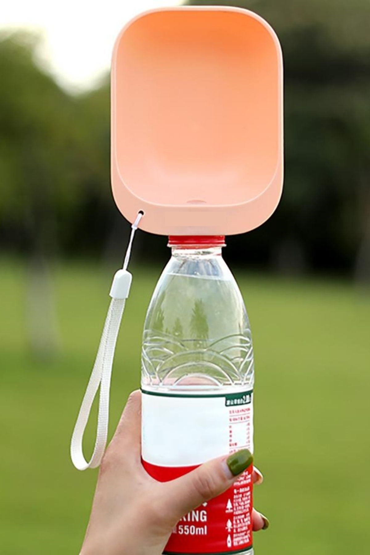 ANKAVERSE® Evcil Hayvan Plastik Yıkanabilir Taşınabilir Su Şişesi Bağlantılı Su Kabı