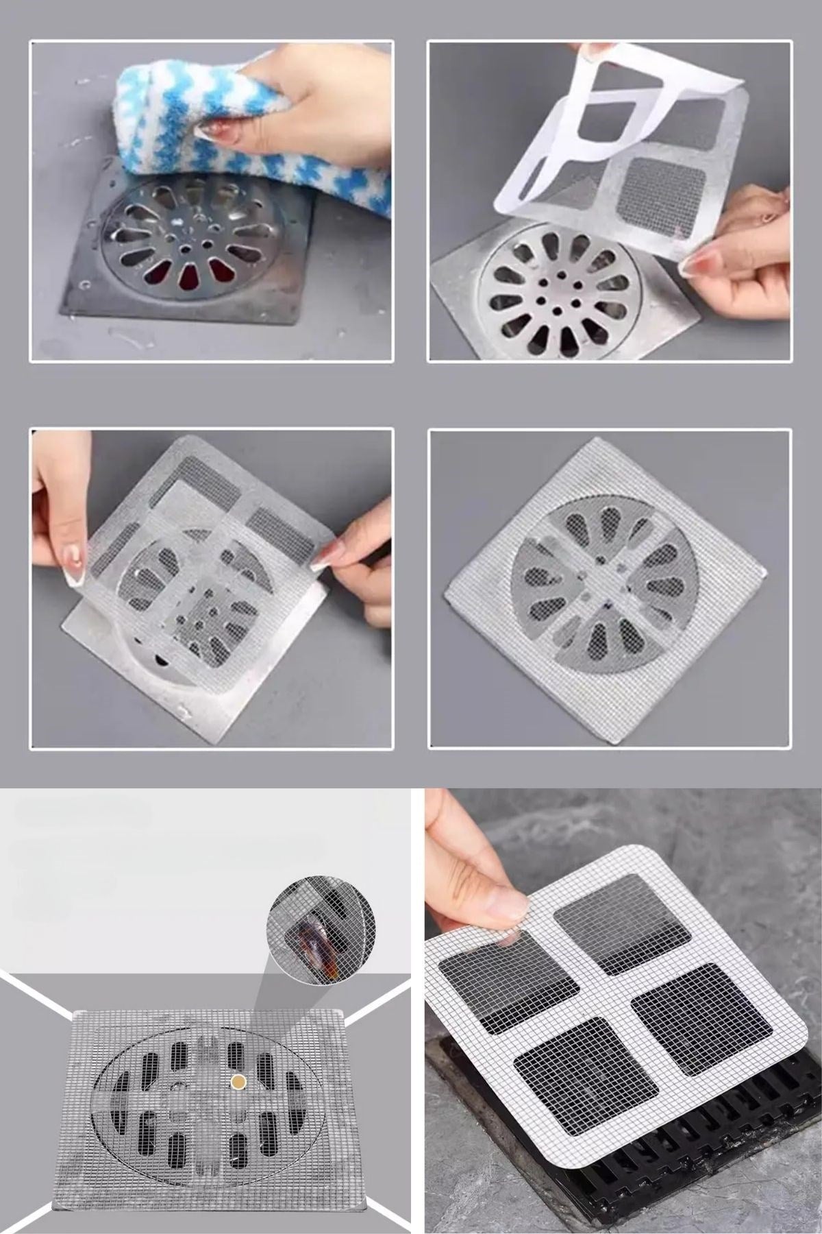 ANKAVERSE® 10'lu Lavabo Koku ve Haşere Önleyici Gider Filtresi
