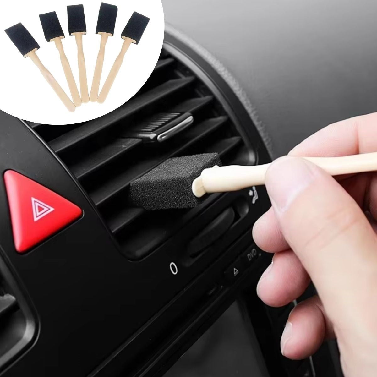 ANKAVERSE® 5'li Araba Havalandırma Temizleme Fırçaları Klima Çıkışları,Toz Alma&Otomobil İçi Detaylı Mini Temizlik Aparatları