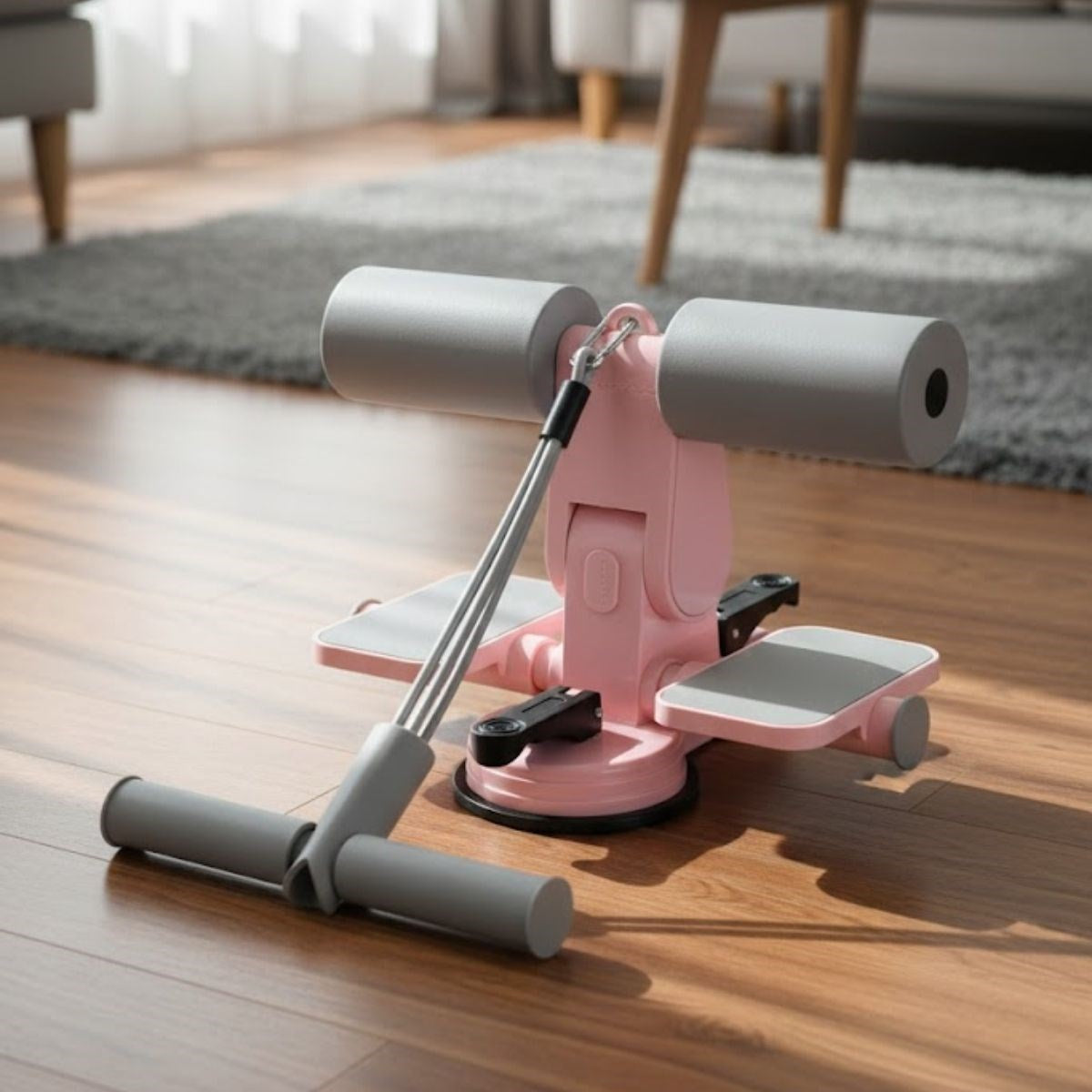 ANKAVERSE® 4 Direnç Bantlı Mekik Çekme Spor Aleti – Karın, Kol ve Tüm Vücut İçin Evde Egzersiz Aleti