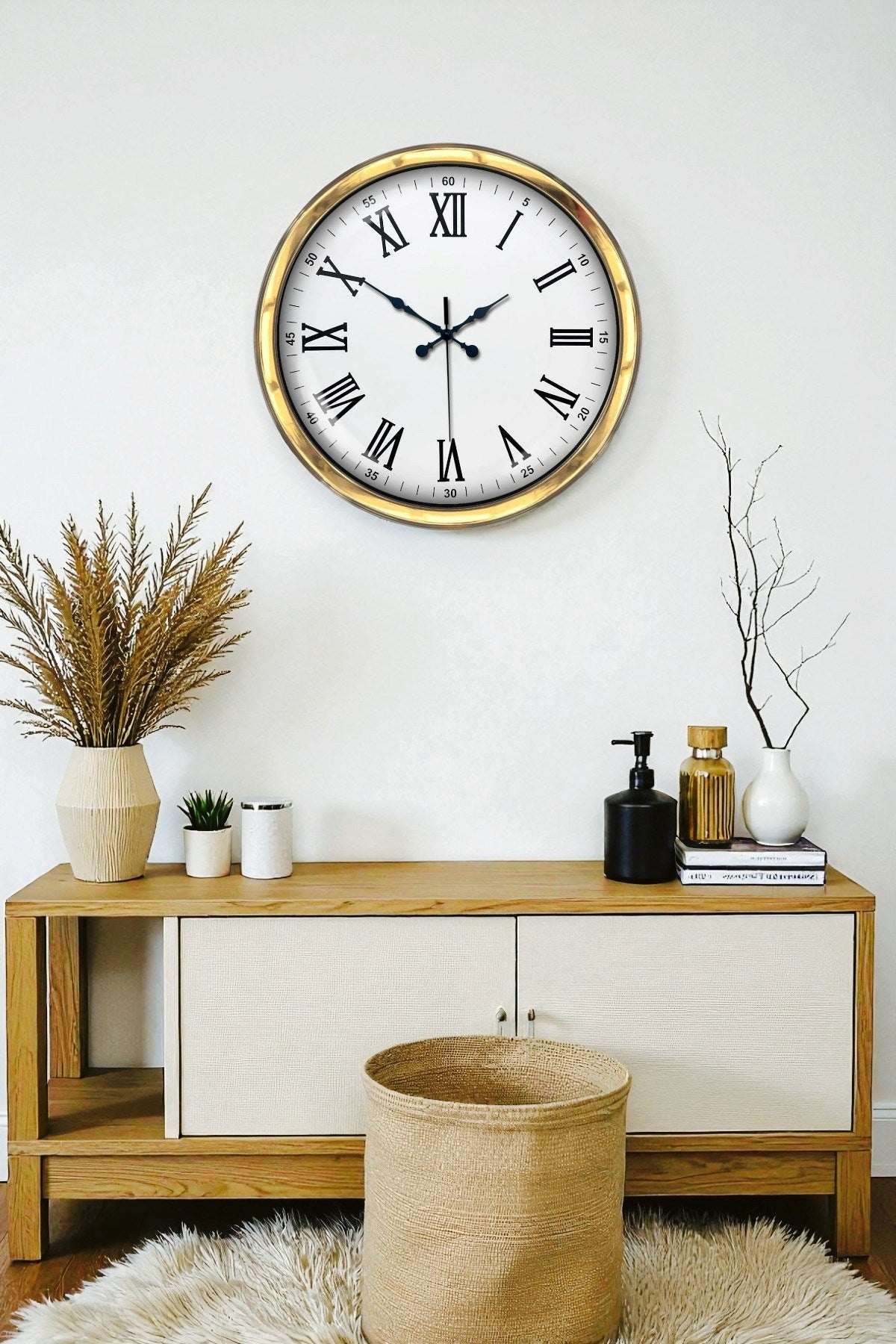 Zentime Majestic Gold 40 Cm Metal Duvar Saati