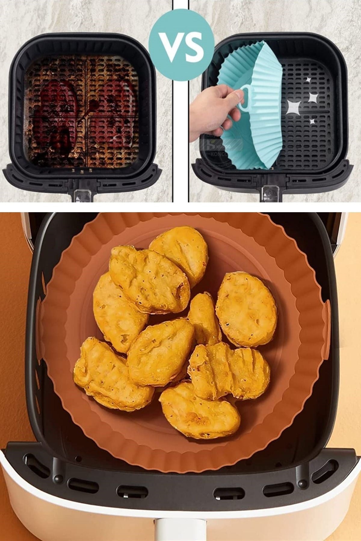 ANKAVERSE® Renkli Isıya Dayanıklı Yıkanılabilir Silikon Fırın Ve Airfryer Yuvarlak Pişirme Matı 20 Cm