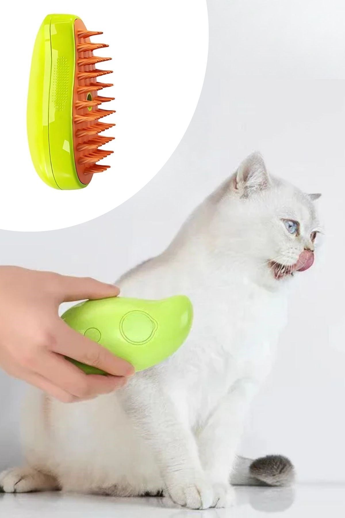 ANKAVERSE® Buharlı Silikon Pet Tüy Bakım Fırçası
