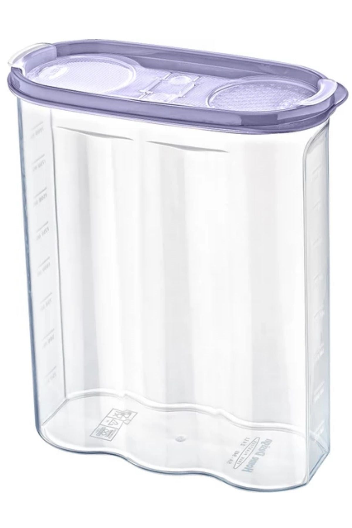 ANKAVERSE® 2,4 Litre Çift Kapaklı Ölçekli Kuru Gıda Saklama Kabı - SA940
