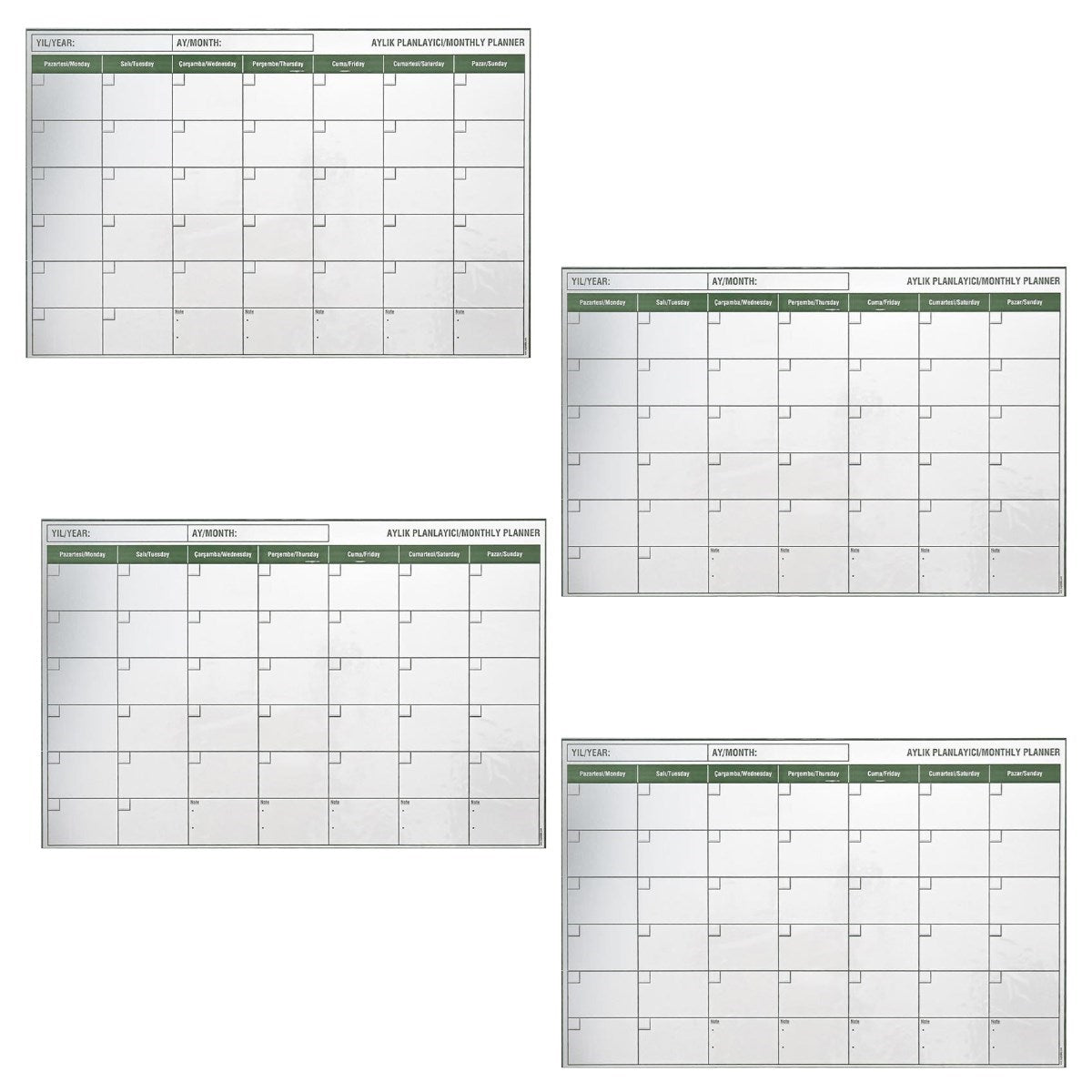ANKAVERSE® Manyetik Aylık Planlayıcı Takvim (85x56 cm)