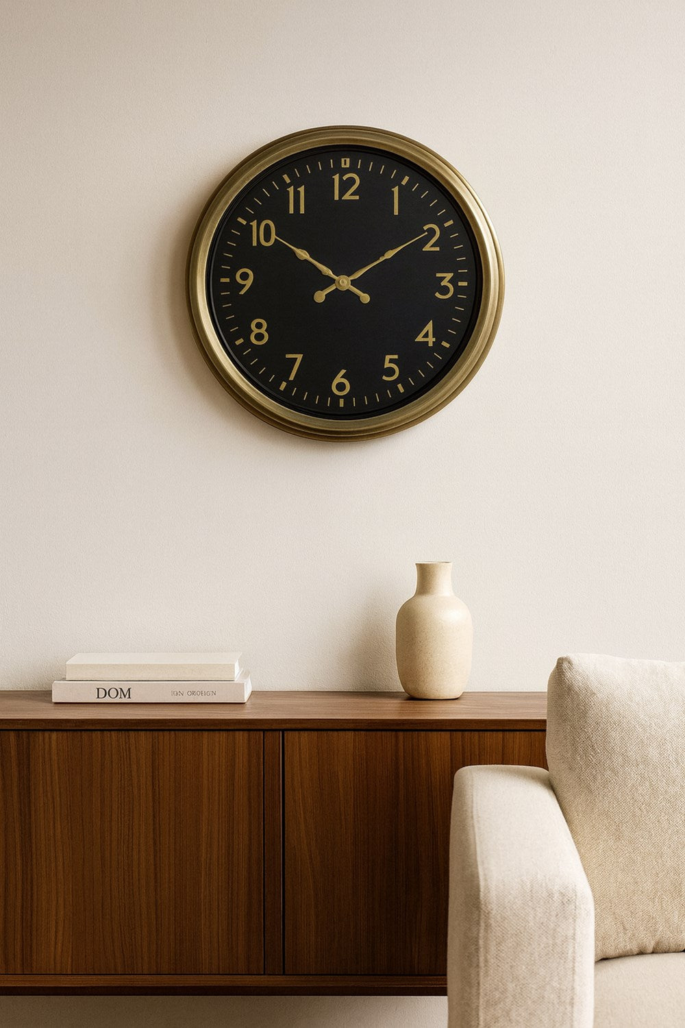 Zentime İhtişam Eskitme 40 Cm Metal Duvar Saati