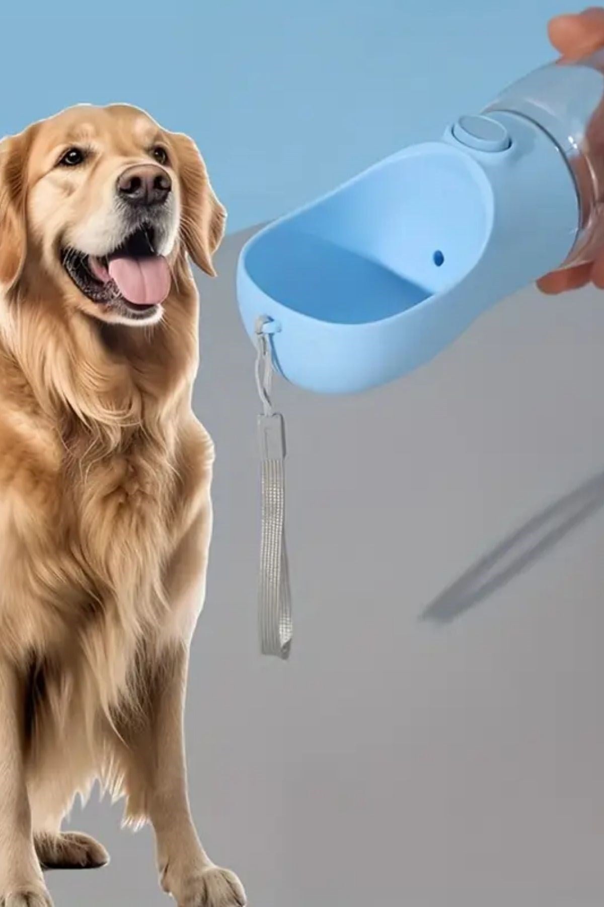 ANKAVERSE® Taşınabilir Butonlu Pet Suluğu 350ml