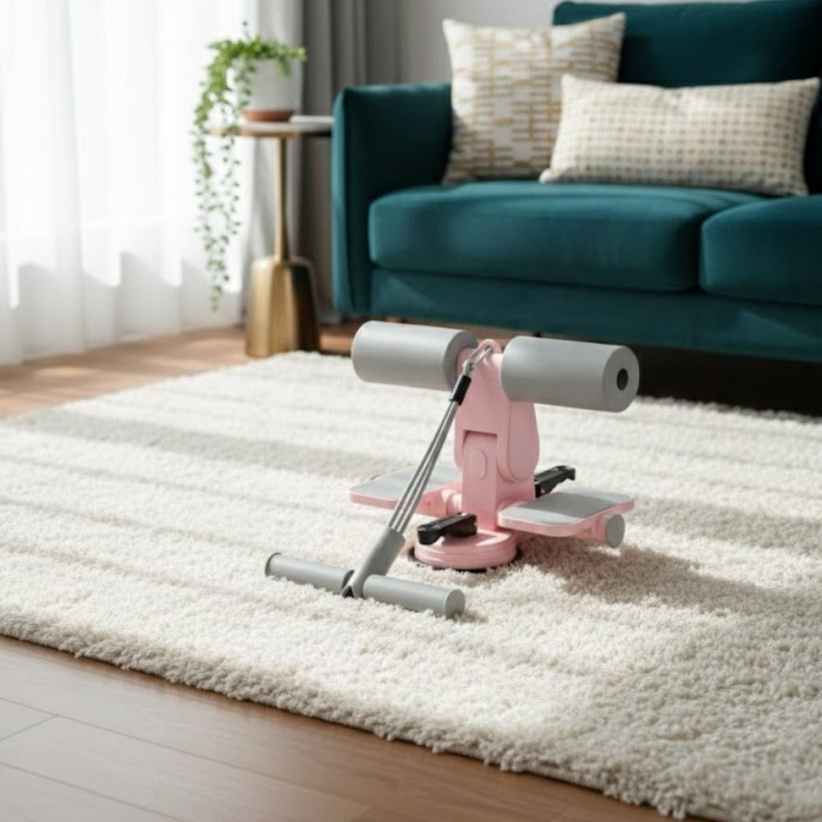 ANKAVERSE® 4 Direnç Bantlı Mekik Çekme Spor Aleti – Karın, Kol ve Tüm Vücut İçin Evde Egzersiz Aleti