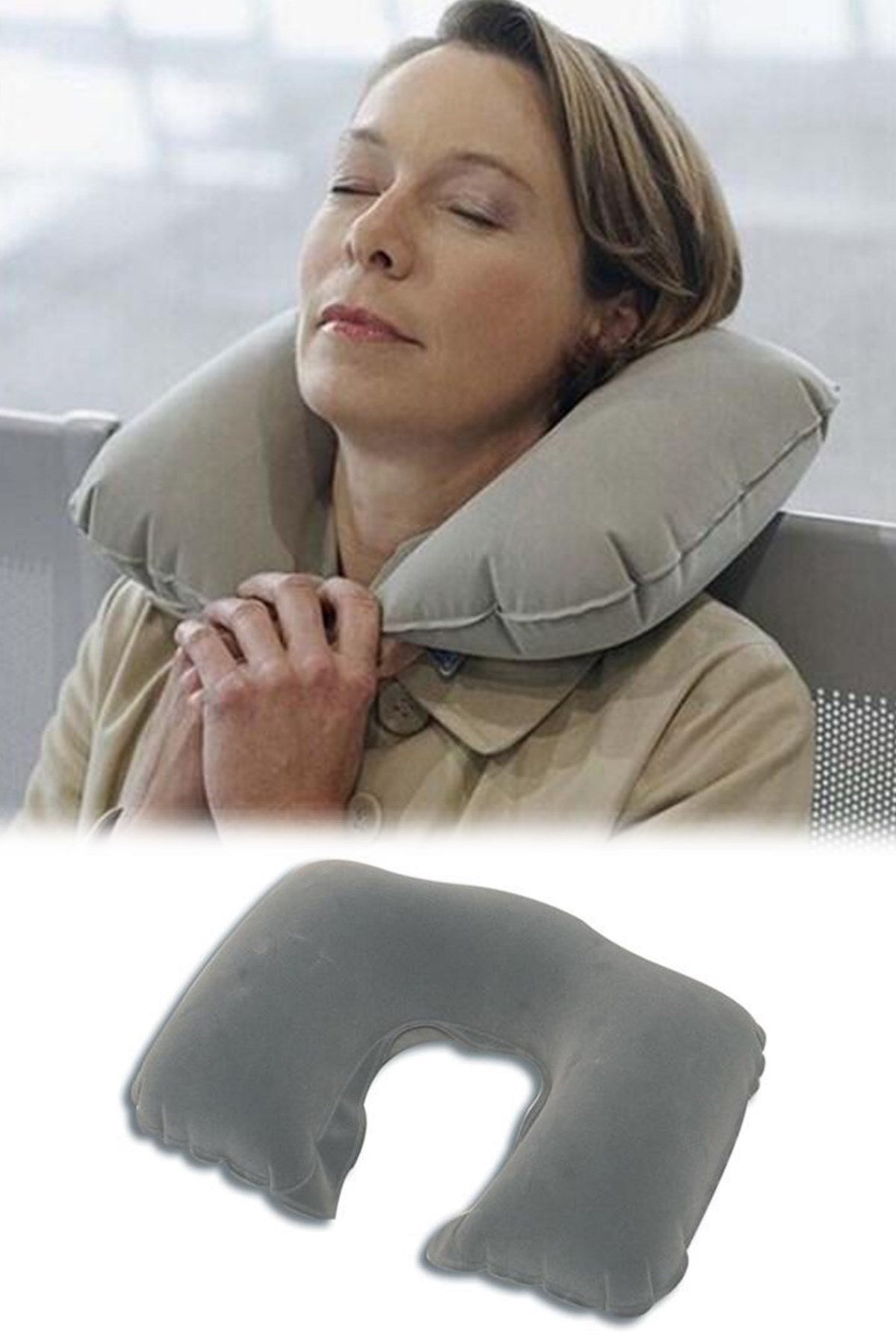 ANKAVERSE® Seyahat Yolculuk Uyku Boyun Yastığı Ergonomik Ortopedik Yastık