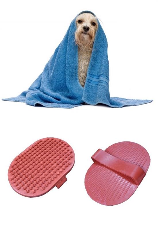 Ergonomik Masajlı Evcil Hayvan Kedi Köpek Yıkama Fırçası Aparatı (5286)