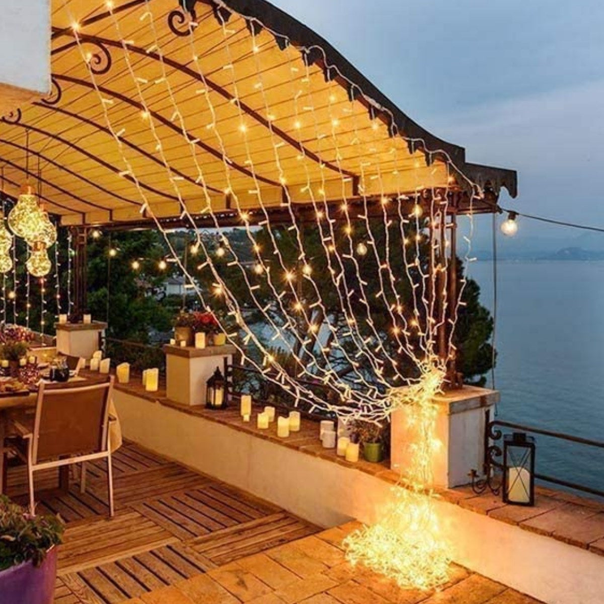 ANKAVERSE® 2x2m 320 LED 8 Fonksiyonlu Dekoratif Günışığı Perde Işığı